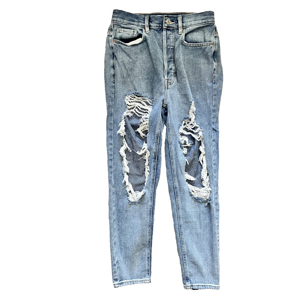 PacSun Denim - Women's SIze 26 Pacsun Distressed Ultra High Slim Denim Jeans Medium Wash